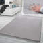 Tapis très doux moelleux à poils longs et luxueux gris uni-1405946895