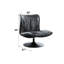 Fauteuil d'appoint en cuir noir avec fonctionnalité pivotante - Rehaussez votre pièce et confortable pour le bureau ou la vie