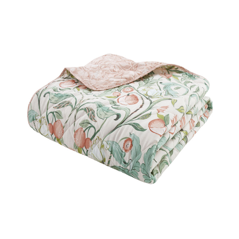 Green/Red Reversible Modern & Contemporary Bedspread
