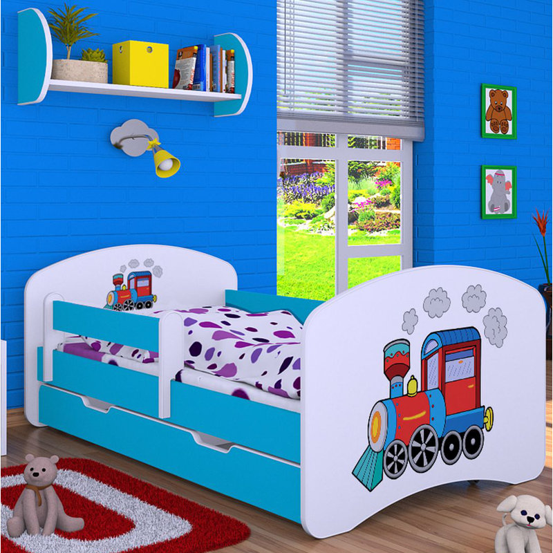 Manzanares Cabin Bed Themed Beds with Storage Included, Blue