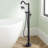 Cisy Floor Mounted Freestanding Tub Filler with Diverter and Handshower-90234184