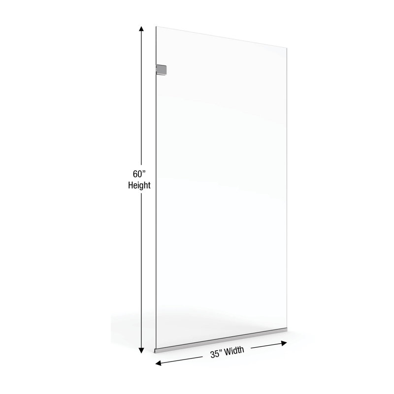 Porte de baignoire sans cadre 35 "x 60" Celesta, Chrome