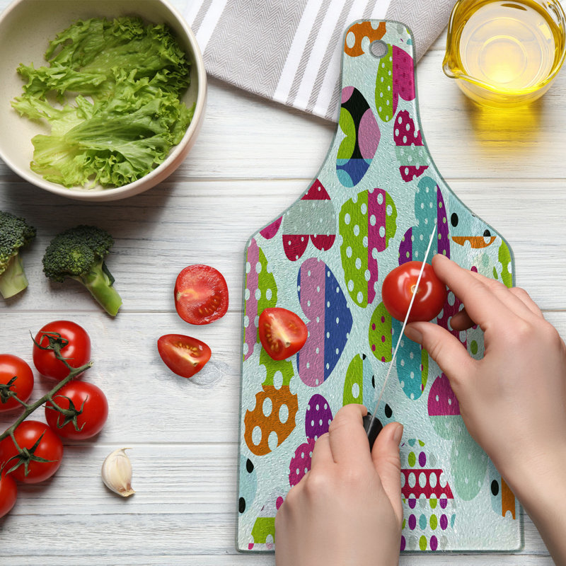 Multicolore planche à découper en verre trempé Ambesonne