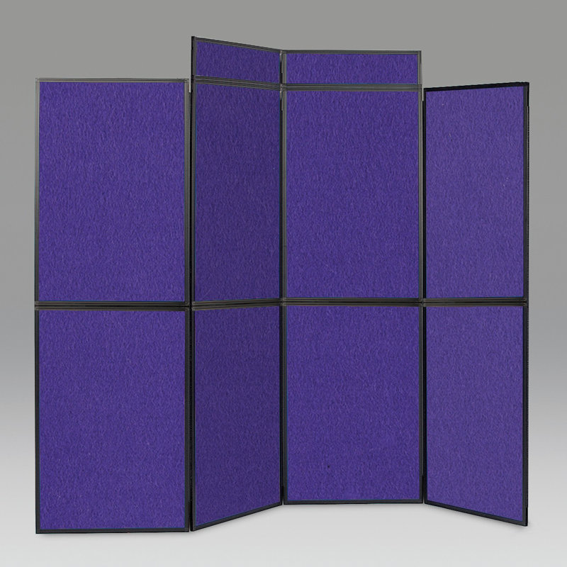 BusyFold Free-Standing Bulletin Board 220cm H x 210cm W, Purple