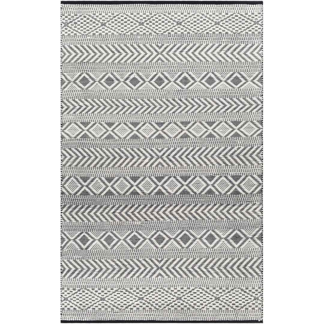 Dawuan Handmade Flatweave Black/Gray Area Rug Union Rustic Rug 