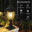 Paquet de 1 lanterne d'extérieur 24 po (h) 24 po (noir), lampadaire en aluminium imperméable avec verre à bulles, éclairage de sentier de jardin décoratif pour allée de patio (ampoule non incluse)