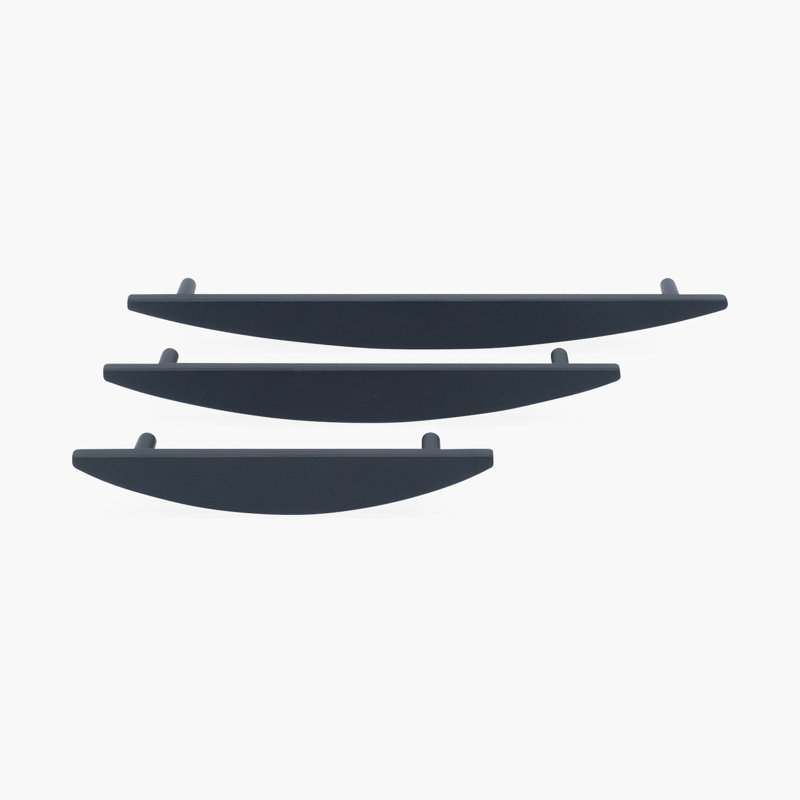 Half Moon Bar / Handle Pull, Matte Black, 6"