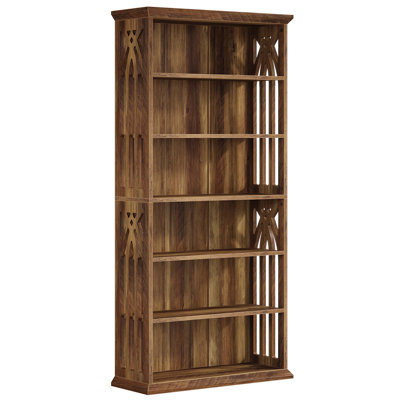 Étagère de rangement à 6 niveaux avec bibliothèque à 6 niveaux