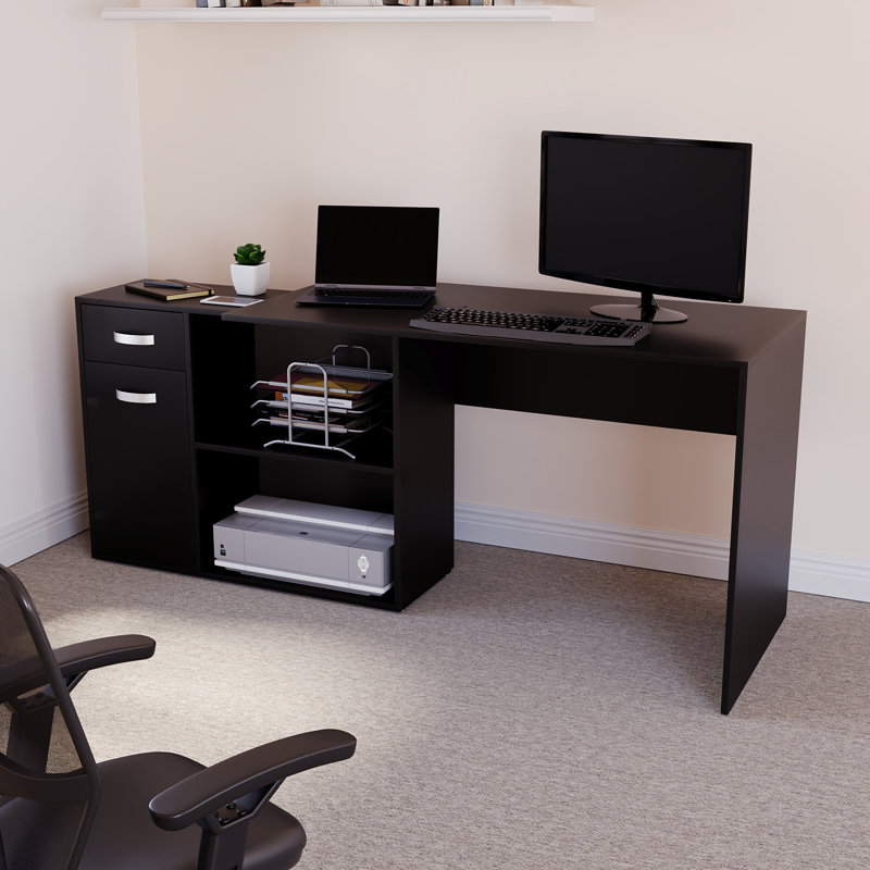 Muskoka L-Shaped Computer Desk, Black