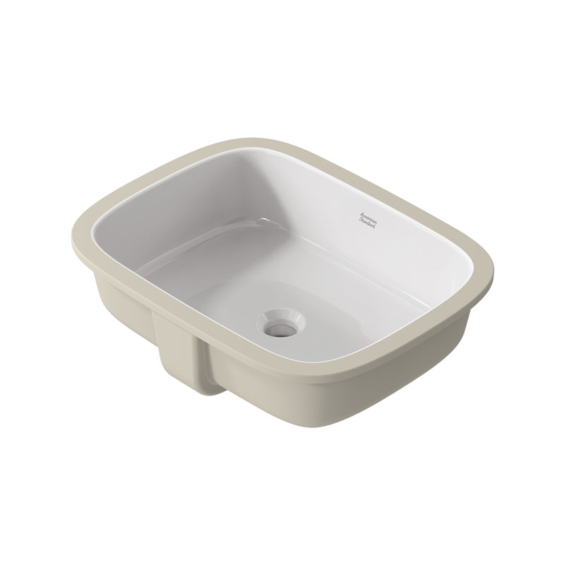 Lavabo de salle de bain rectangulaire encastré en porcelaine vitreuse avec trop-plein 15,5 po American Standard