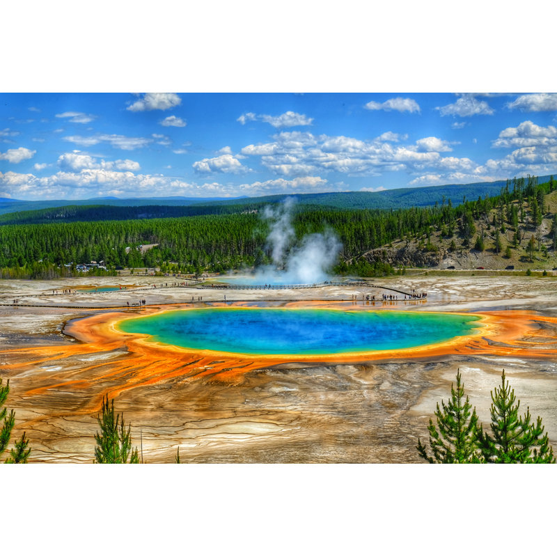 Grand Prismatic Spring by Daphne Zheng - Wrapped Canvas Print, 30cm H x 46cm W