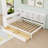 Wooden Daybed with Storage Drawers and Adjustable Study Desk-685555955-685555952