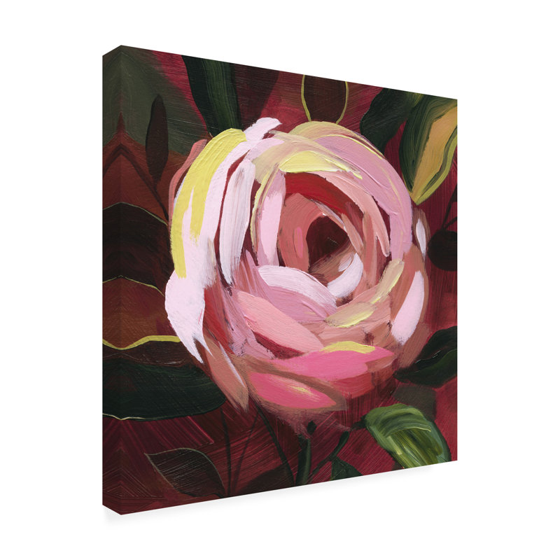 «Brushy Rose II» sur, H 35 po x l 35 po