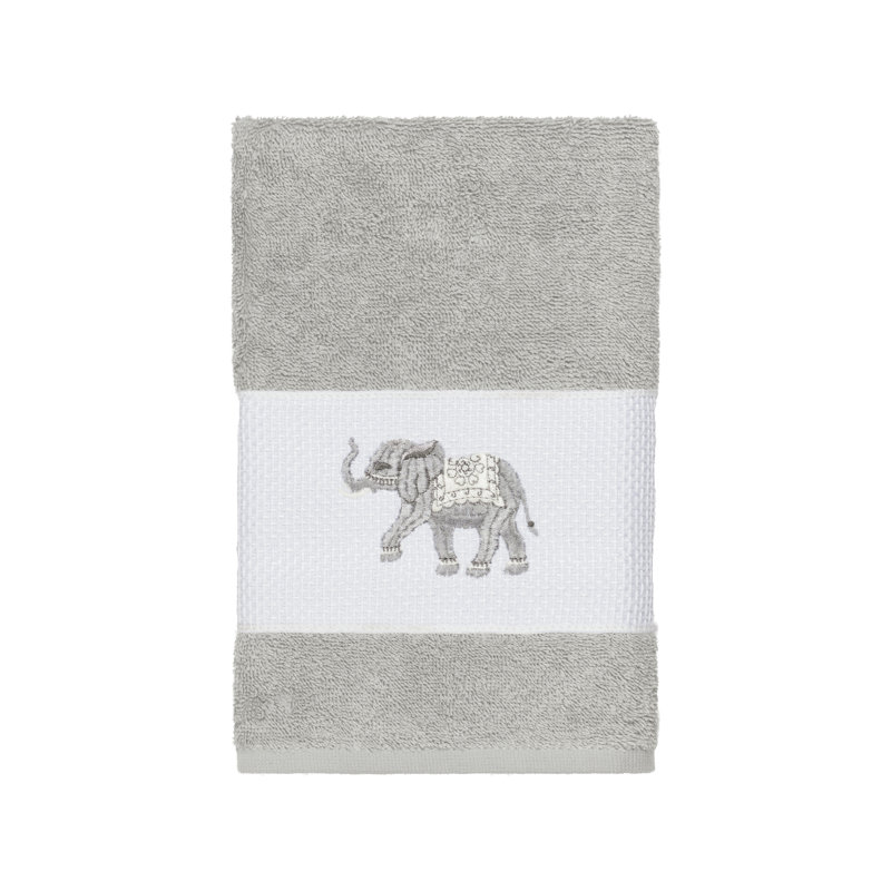 Débarbouillette en coton Quinn, Gris clair