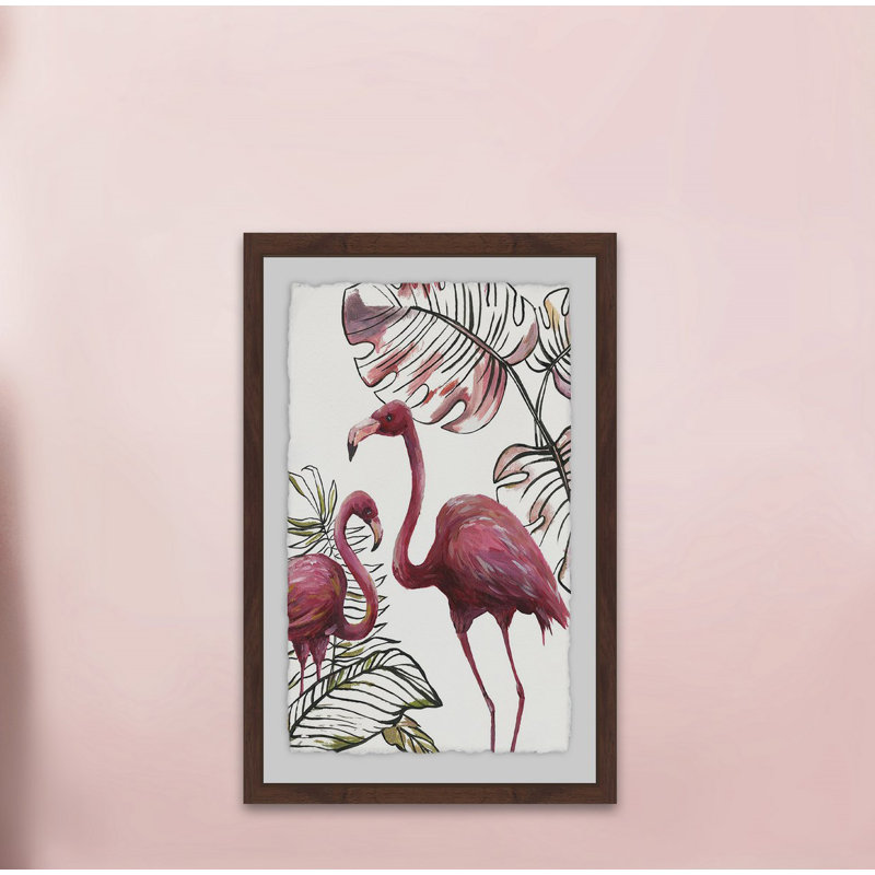 Tropical Flamingos I - Single Picture Frame Print, 91 cm H x 61 cm W