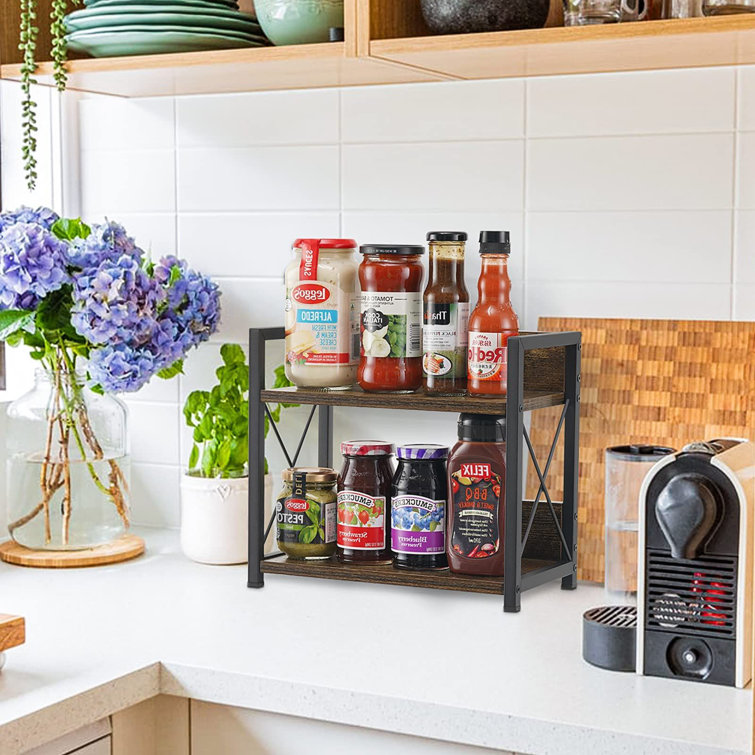 Wall Spice Jar & Rack Set with Adjustable Racks