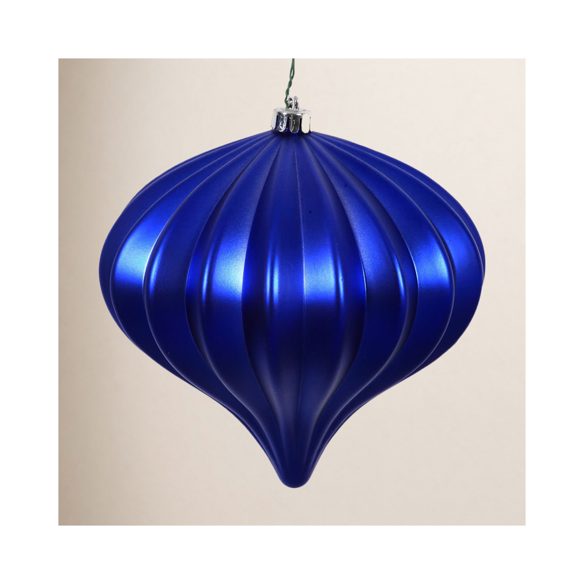 5.7" Onion Christmas Ornament UV, Coba Light Blue