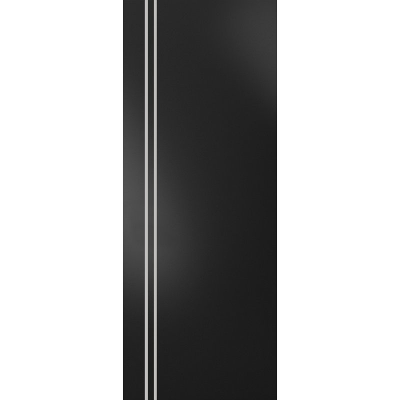 Porte de grange en bois massif massif, Noir mat, 24 po x 96 po
