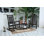All Weather Rocking Chair Set with Side Table, 3-Piece Rocking Chair Set with Wood-Texture , Grey(includes 2 Rocking Chairs and 1 Table)