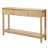 51.2" Boho Rattan Narrow Console Table with 3 Drawers, Natural Wood Entryway Sofa Table for Hallway