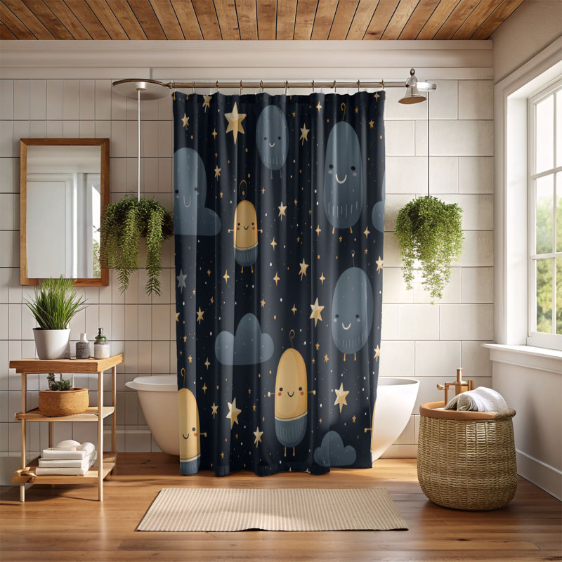 Jolly Eve - Premium Shower Curtain, 74"H x 71"W