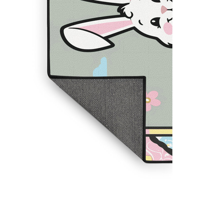 The Holiday Aisle® Easter Spring Holiday Rug, Rectangle 7' x 10'