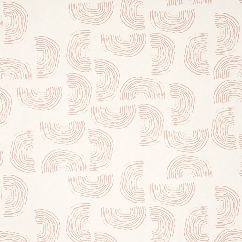 Schumacher x Caroline Z Hurley Wallpaper Roll, Coral Ivory