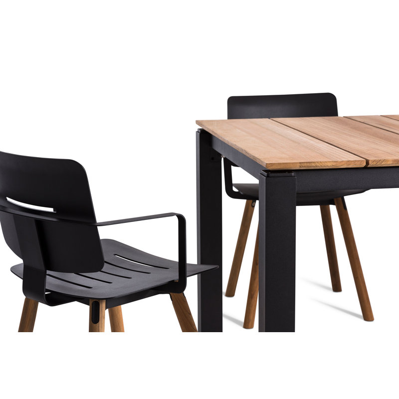 Machar Outdoor Dining Table, Anthracite, 39.38" W x 78.75" L x 29.5" H