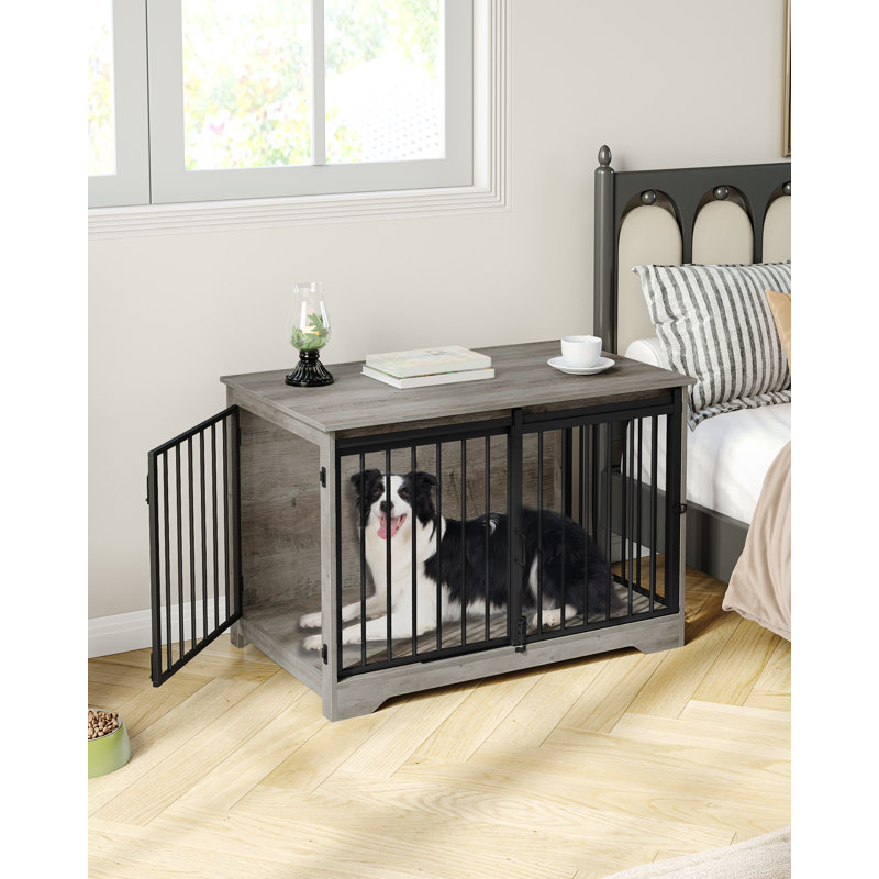 Cage pour chien Dawyne, Grège, H 26,8 po x l 39,3 po x P 23,6 po