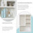 23.62"Minimalist White Multi-compartment Wall-mounted Storage Cabinet, Wall Hanging & Desktop Organizer Shelf