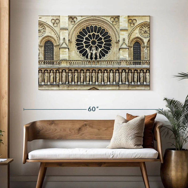 Lilie, cathédrale gothique Notre-Dame, H 32 po x l 48 po