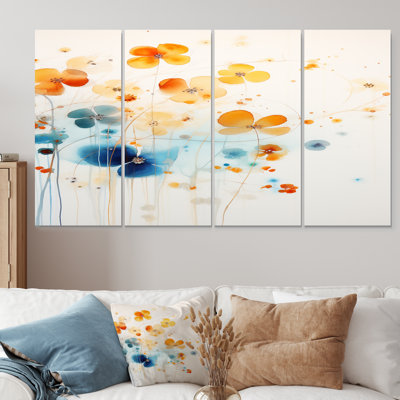 Tyngsborough - Wildflowers Wall Art Decor Set 4 Piece