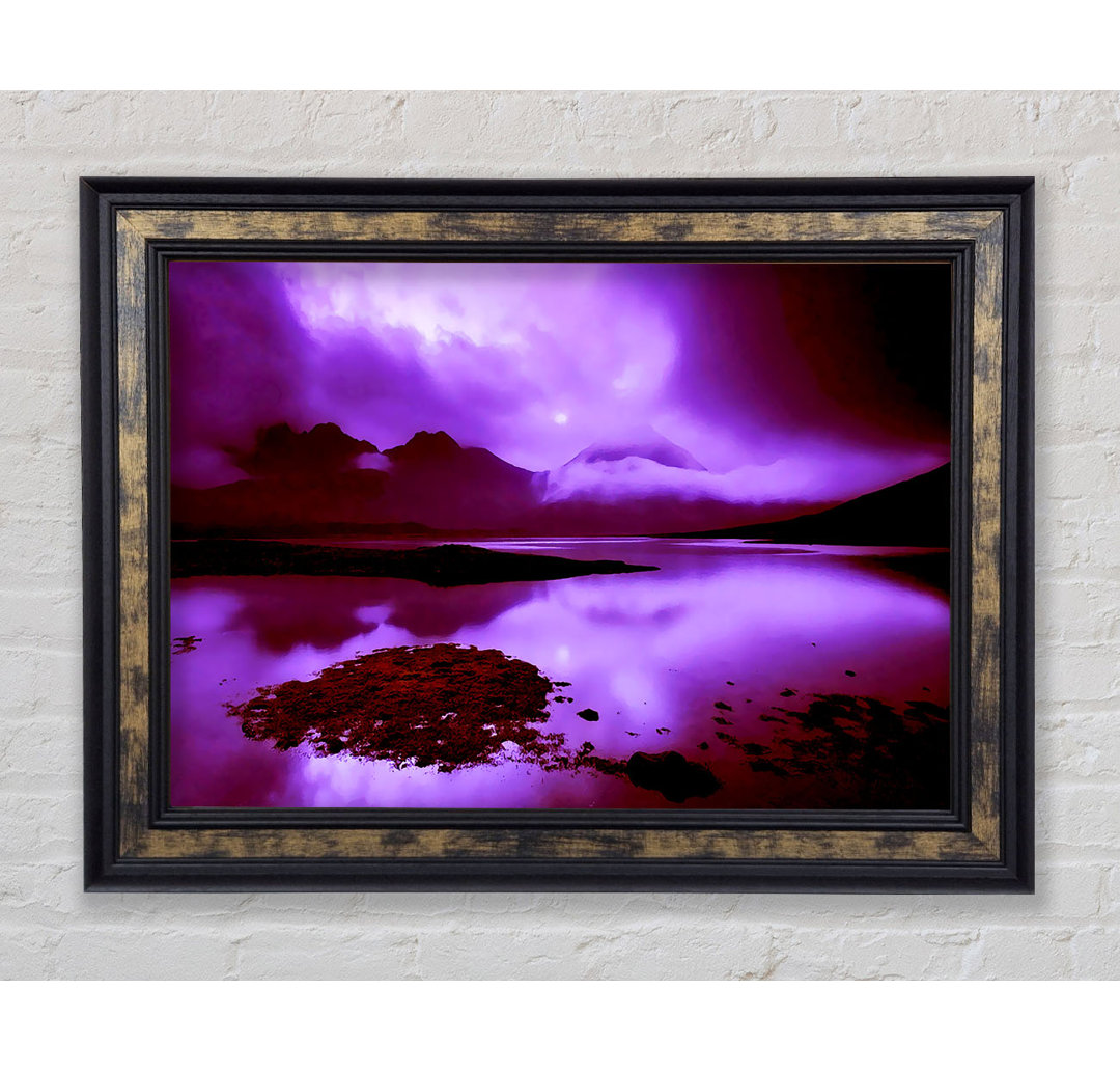 Purple Loch Dusk - Einzelner Bilderrahmen Kunstdrucke