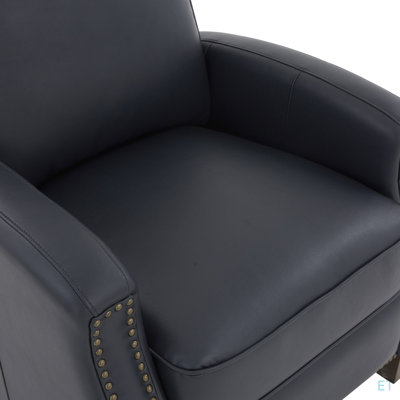 Fauteuil inclinable bleu nuit en similicuir