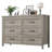 6-Drawer Wood Grain Dresser With Waterproof Top – Sturdy Chest Of Drawers For Bedroom/Living Room