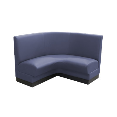 QA Group Olympic Style Curved Corner Restaurant Booth Seating - Plain Back Design,