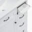 Meuble-lavabo 36 po avec lavabo en céramique, 2 tiroirs basculants, charnières de porte à fermeture en douceur, blanc-2098066647