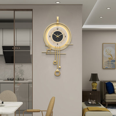 Très grande horloge murale numérique avec bande lumineuse DEL