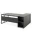 Bureau de direction en L 71 pouces avec rangement, tablettes et support pour unité centrale, idéal pour le bureau à domicile et le poste de travail, noir-1649393188