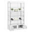 73 po x H 40 po x - Vitrine murale en aluminium avec cadre DEL en verre encadré | Entièrement assemblé-111814892