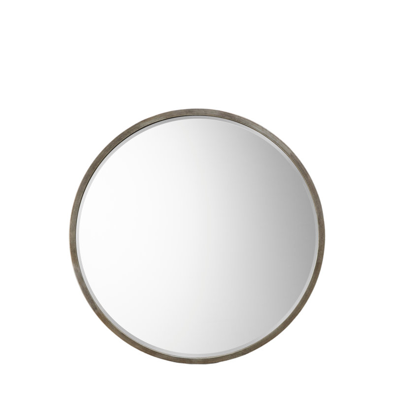 Thora Metal Round Wall Mirror, WF Higgins Round Mirror Antique Silver, 80cm H x 80cm W