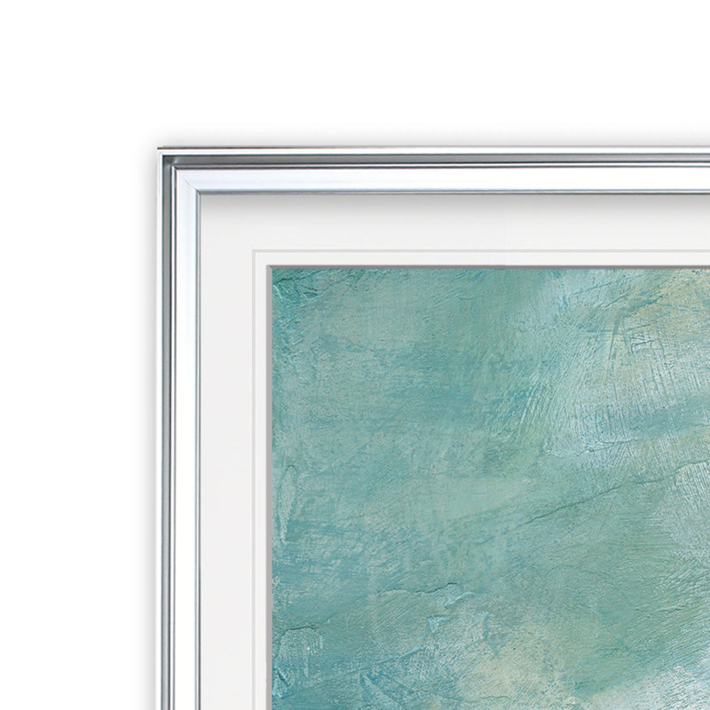 " Cloudscape III " Painting Print, 23" H x 23" W x 1.5" D, Silver Framed