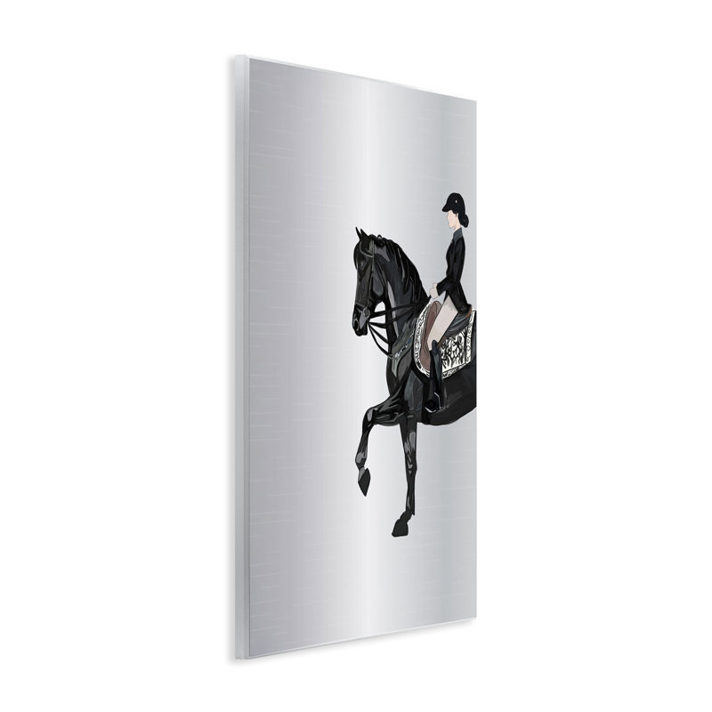 «Silver Rider Jockey» par Amelia Noyes, H 15 po x l 10 po