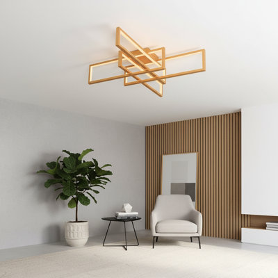 Plafonnier semi-encastré moderne à DEL pour chambre à coucher, entrée, allée, véranda