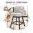 Fabric Swivel Counter Height Bar Stools(Set of 6)-109306482