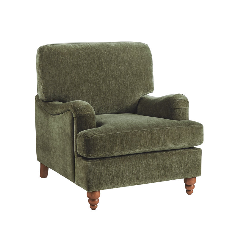 Courchevel 34.5" W Polyester Armchair, Sage