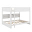 Lit superposé avec armoires de rangement et ports USB-174271855