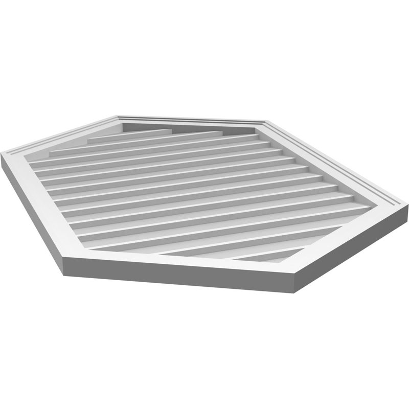 Ventilé vertical à pignon vertical 7/12 po, H 42 po x l 28 po x P 1,5 po
