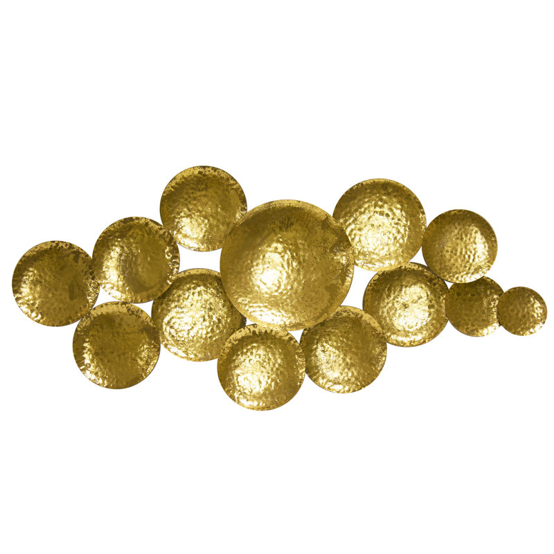 Glam Wall Decor on Metal, Golden