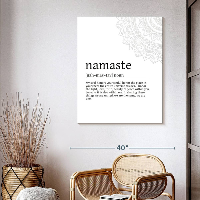 " Namaste Description " by Eleanor L., 40" H x 32" W x 1.25" D